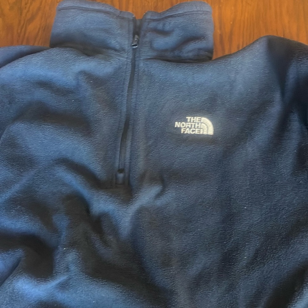 Large Navy north face 1/4 zip fleece